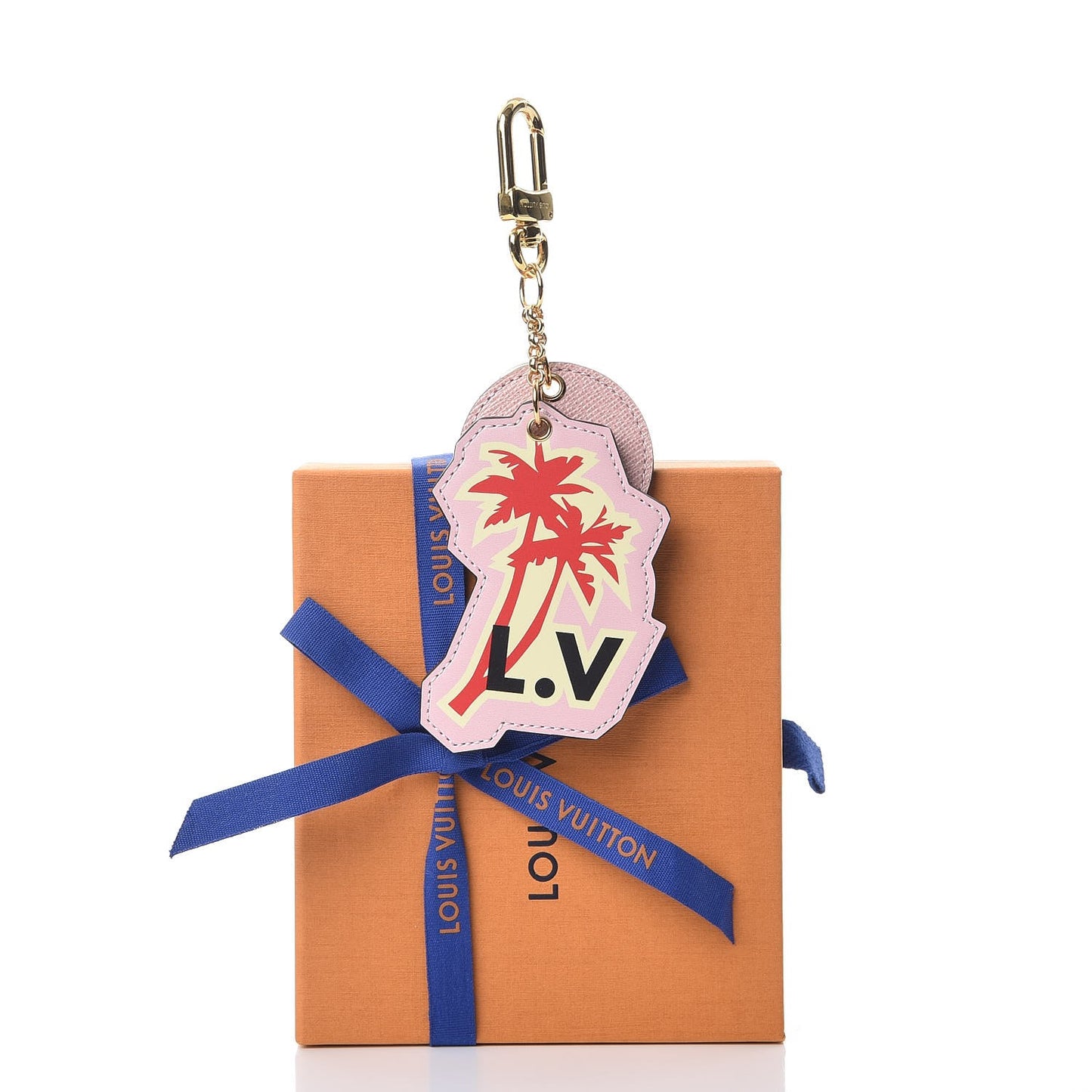 Calfskin Monogram World Tour Bag Charm Key Holder