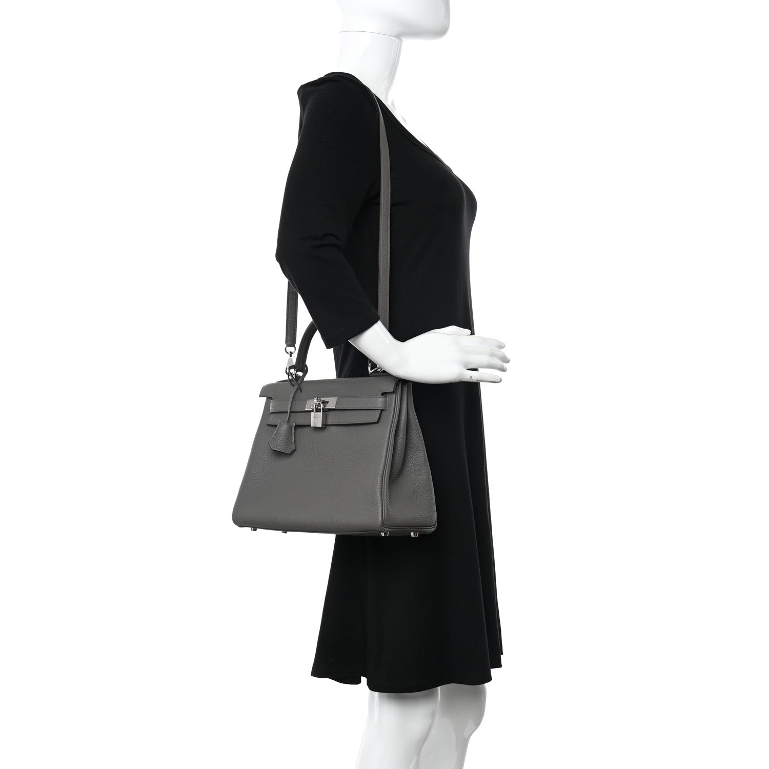 Hermes Togo Kelly Retourne 28 Etain 2 of 11