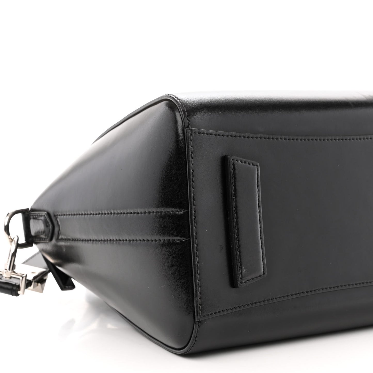 Shiny Lord Calfskin Small Antigona Black