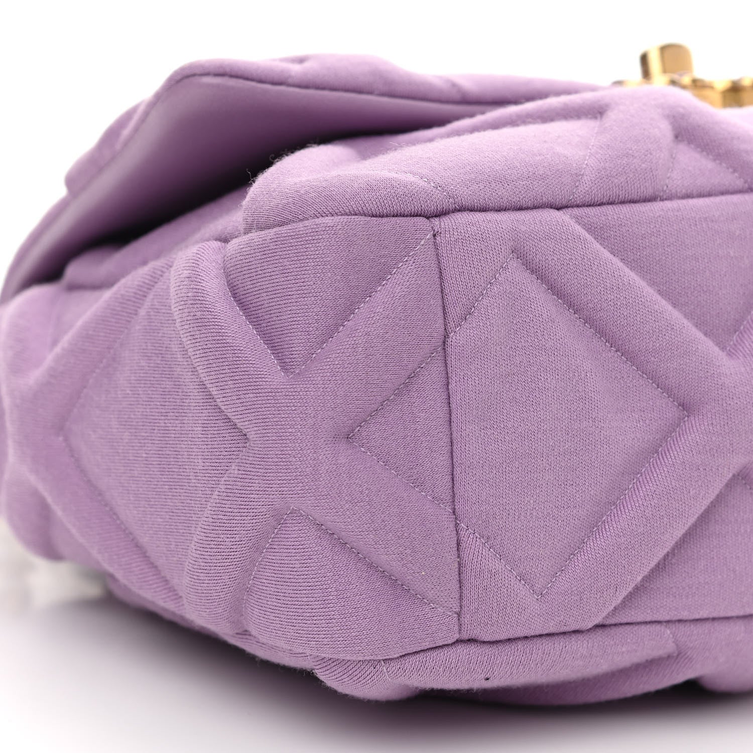 Chanel Jersey Lambskin Quilted Medium Chanel 19 Light Flap Purple 9 of 10