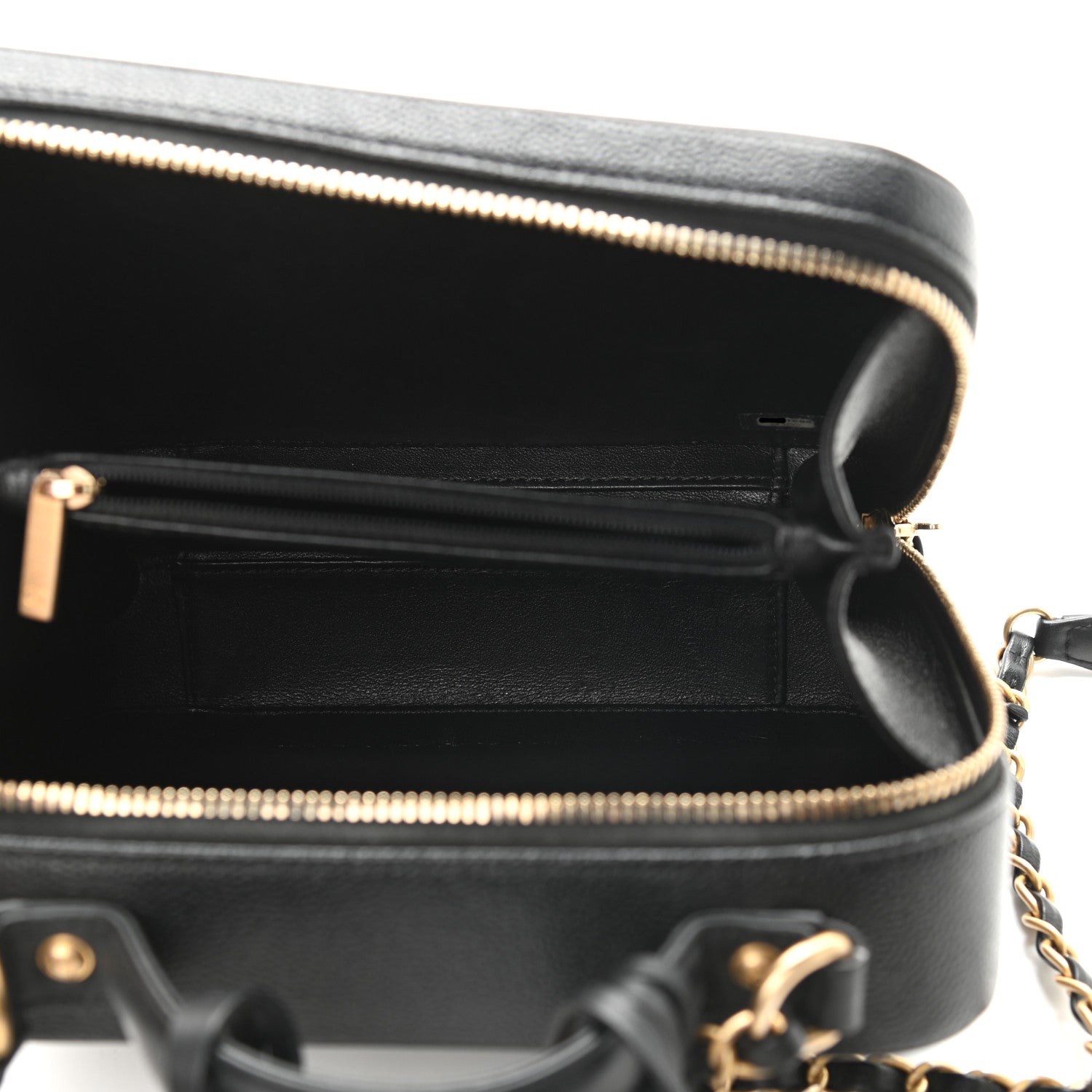 Chanel Caviar Quilted Medium CC Filigree Vanity Case Black 4 of 8