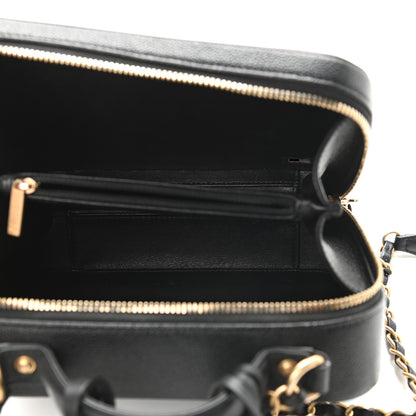Chanel Caviar Quilted Medium CC Filigree Vanity Case Black 4 of 8
