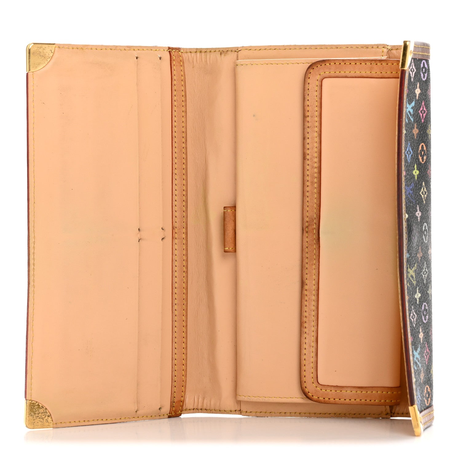 Louis Vuitton Monogram Multicolor Porte Tresor International Wallet Black 5 of 10