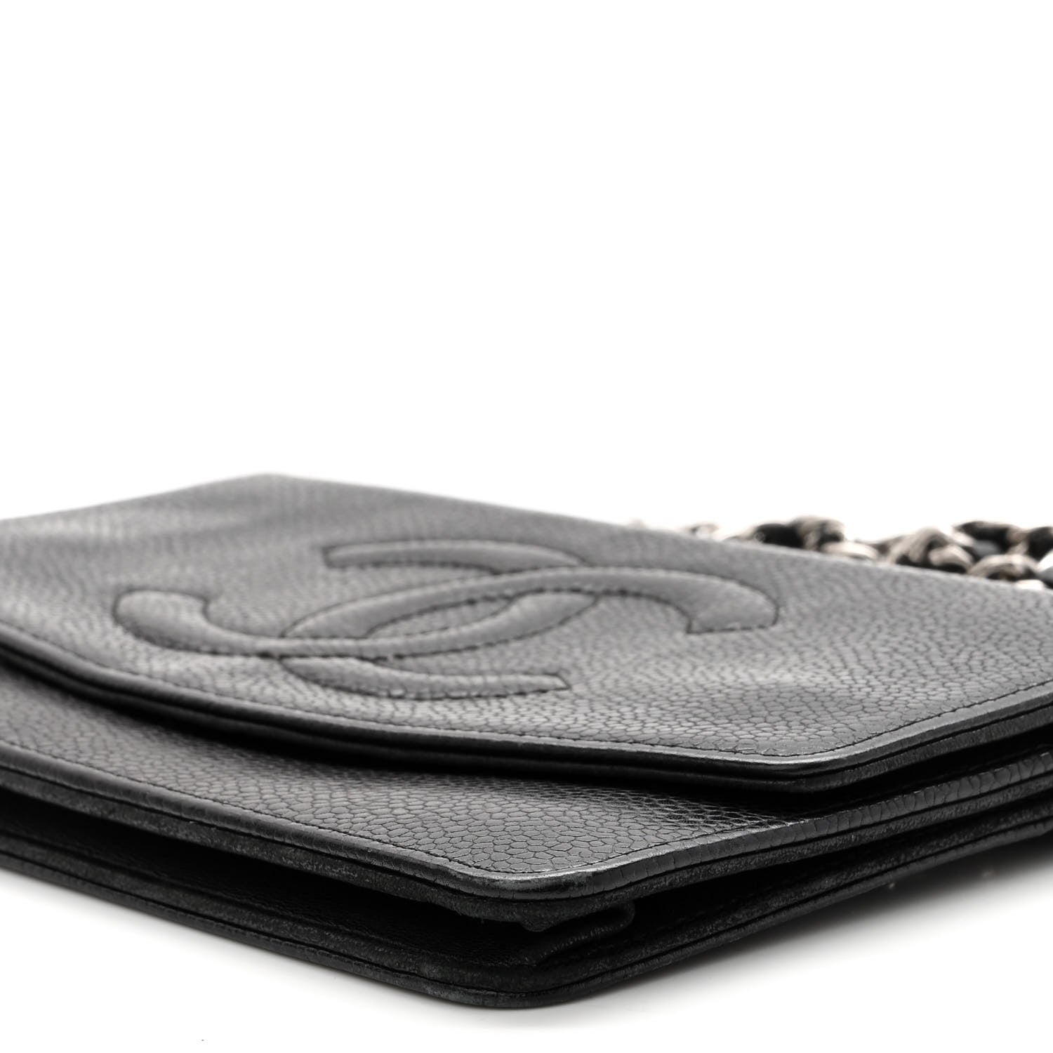 Chanel Caviar Timeless CC Wallet On Chain WOC Black 10 of 11