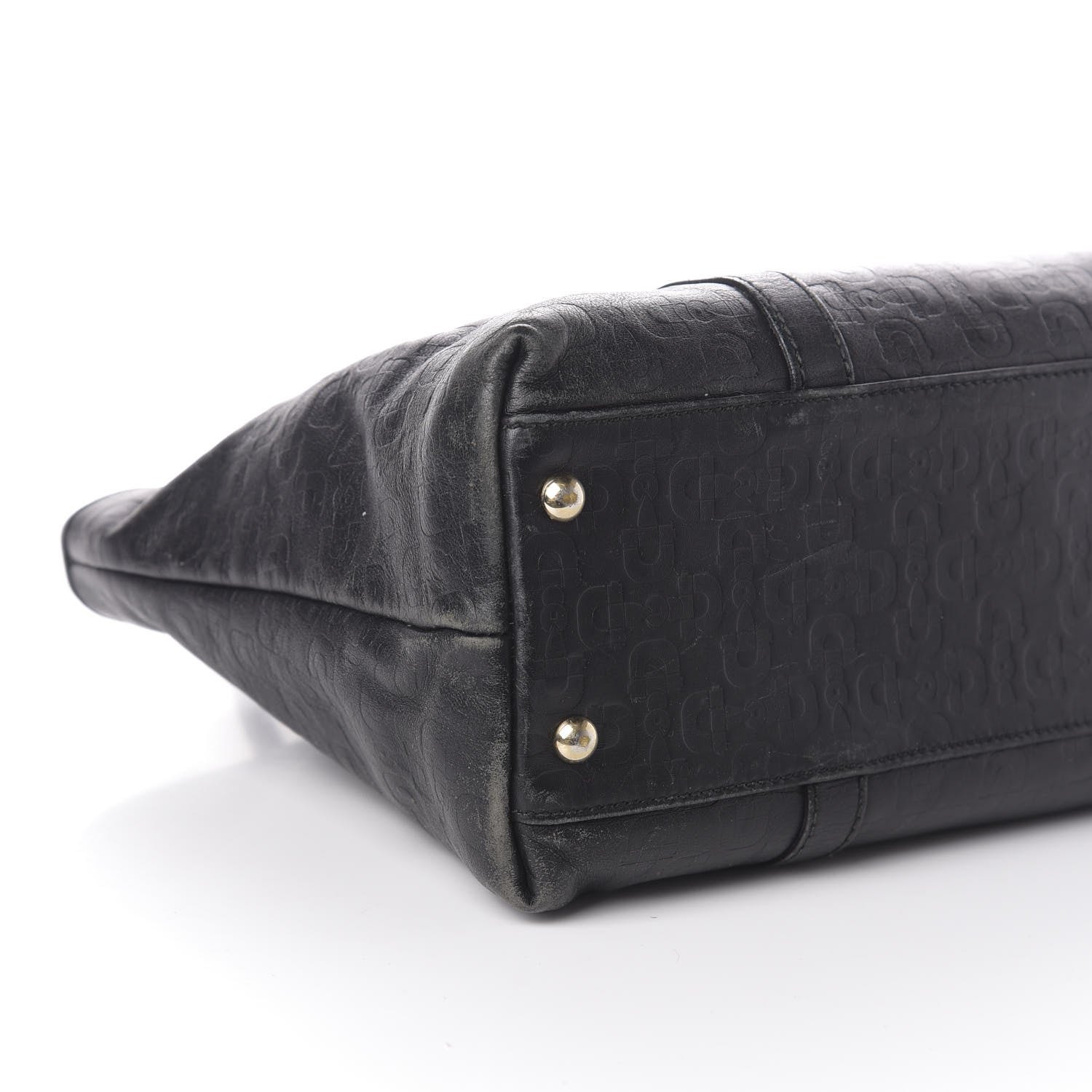Gucci Calfskin Horsebit Embossed Joy Tote Black 9 of 10
