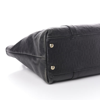 Gucci Calfskin Horsebit Embossed Joy Tote Black 9 of 10