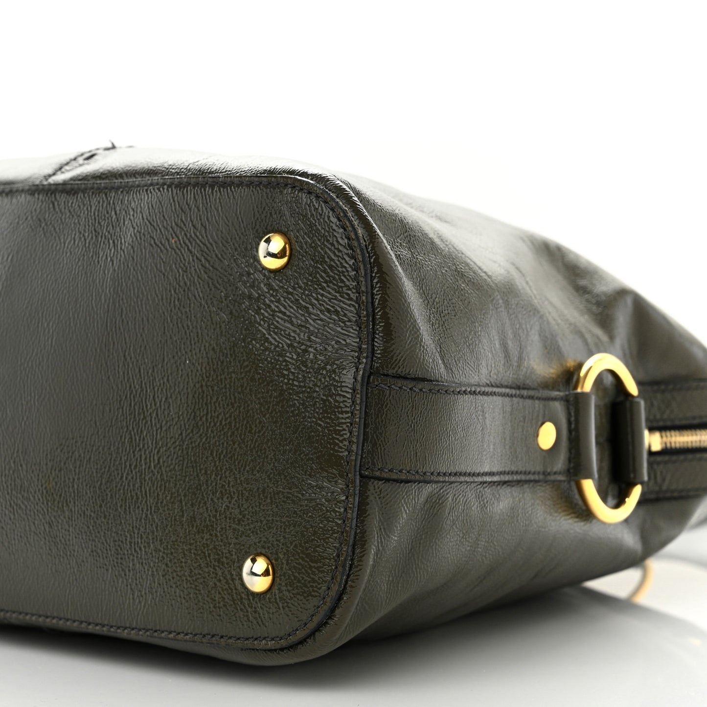 Patent Leather Oversized Muse Dark Grey