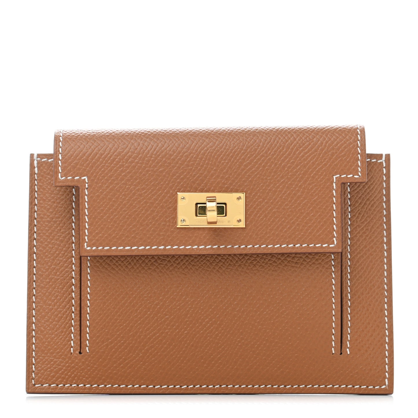 Epsom Kelly Pocket Compact Wallet Gold