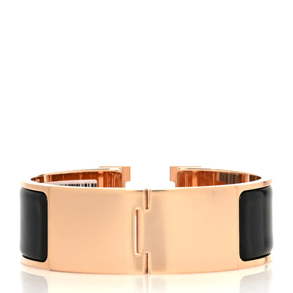 Hermes Enamel Wide Clic Clac H Bracelet PM Black 3 of 5