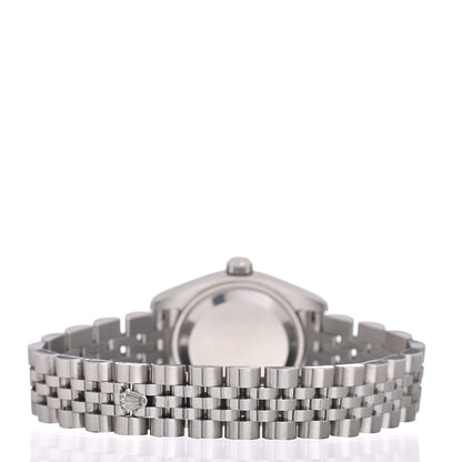 Rolex Stainless Steel 18K White Gold Diamond 26mm Oyster Perpetual Datejust Watch Sodalite 179174 3 of 4