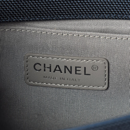 Chanel Canvas Quilted Medium Fluo Boy Flap Dark Navy Fuchsia Grey 6 of 10