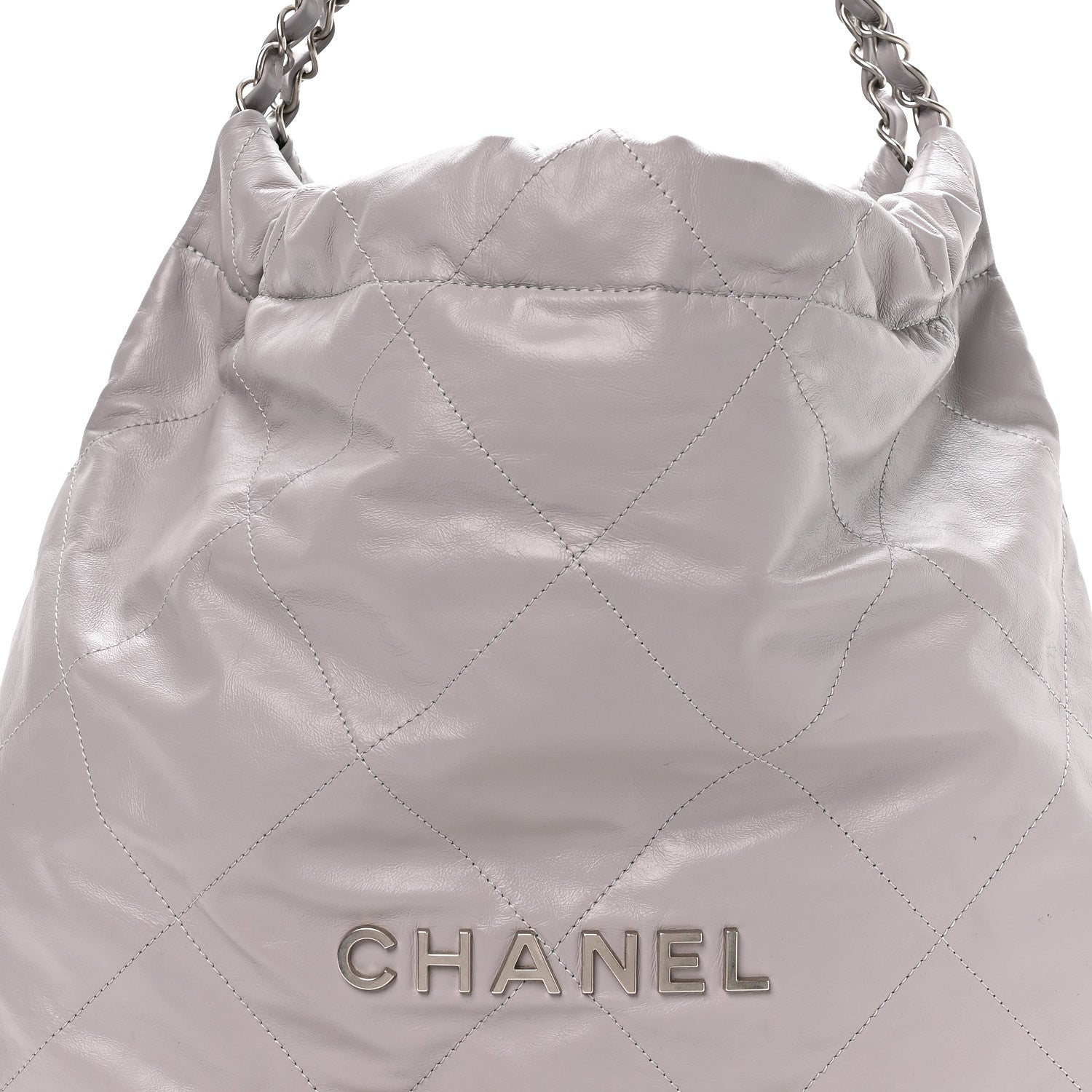 Chanel Shiny Calfskin Quilted Chanel 22 Grey 9 of 11