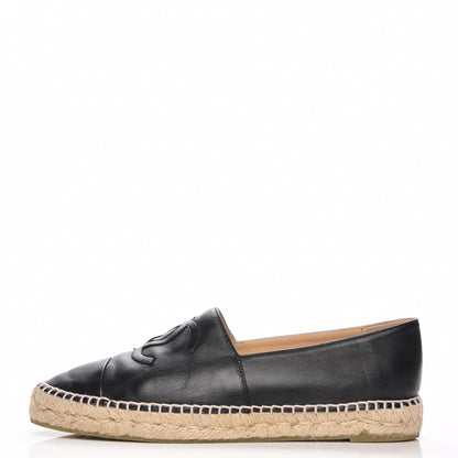 Chanel Lambskin CC Espadrilles 42 Black 1 of 13