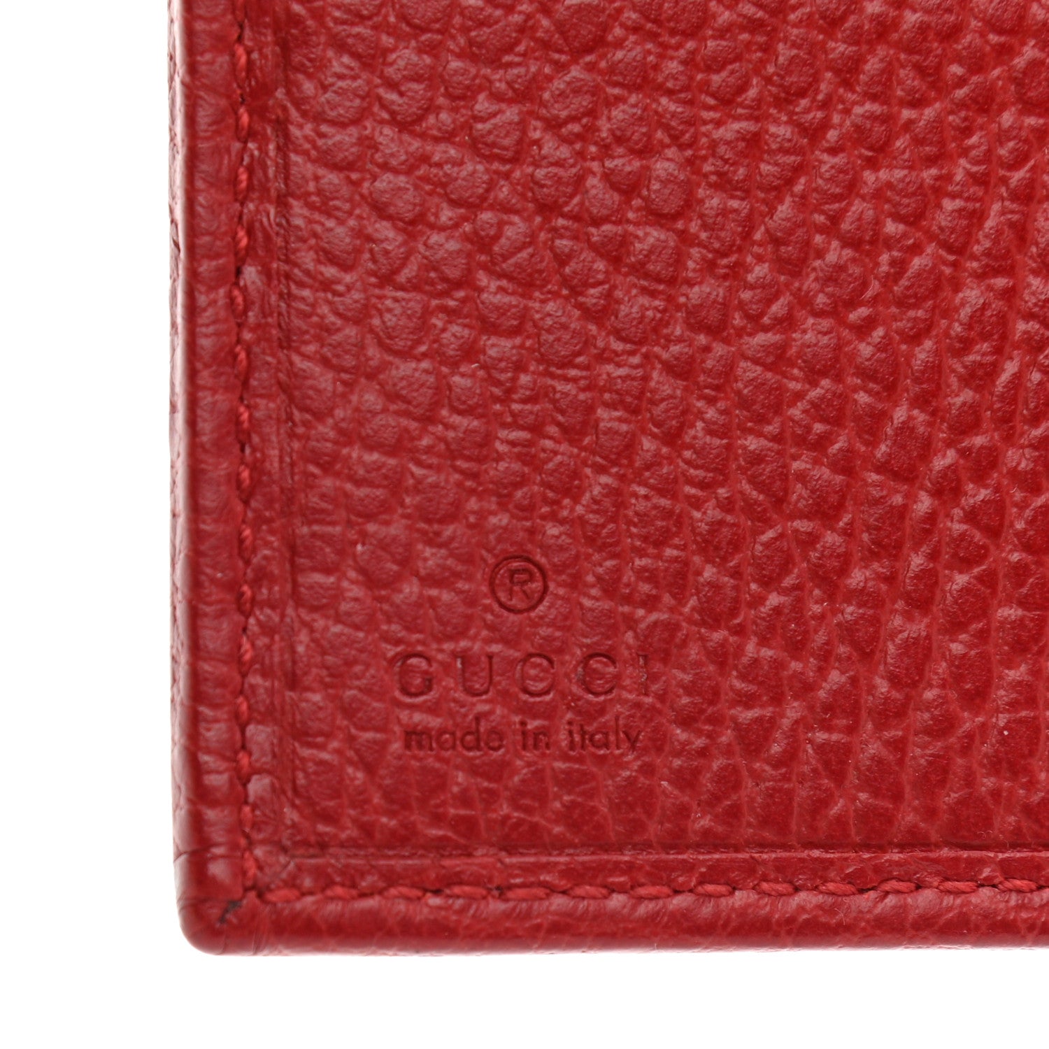 Gucci Dollar Calfskin Double G French Flap Wallet Hibiscus Red 6 of 7