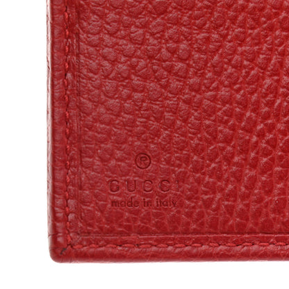 Gucci Dollar Calfskin Double G French Flap Wallet Hibiscus Red 6 of 7