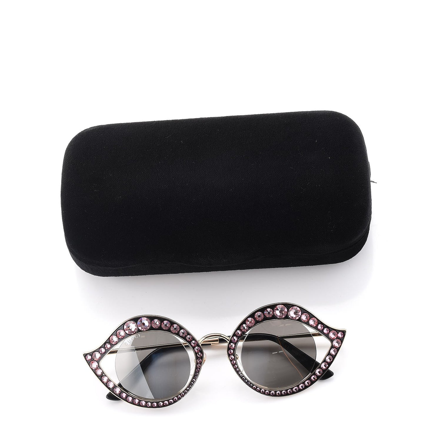 Metal Crystal Cat Eye Sunglasses GG0046/S Light Pink