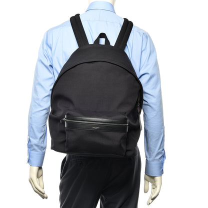Saint Laurent Canvas Nylon Giant City Backpack Black 2 of 11