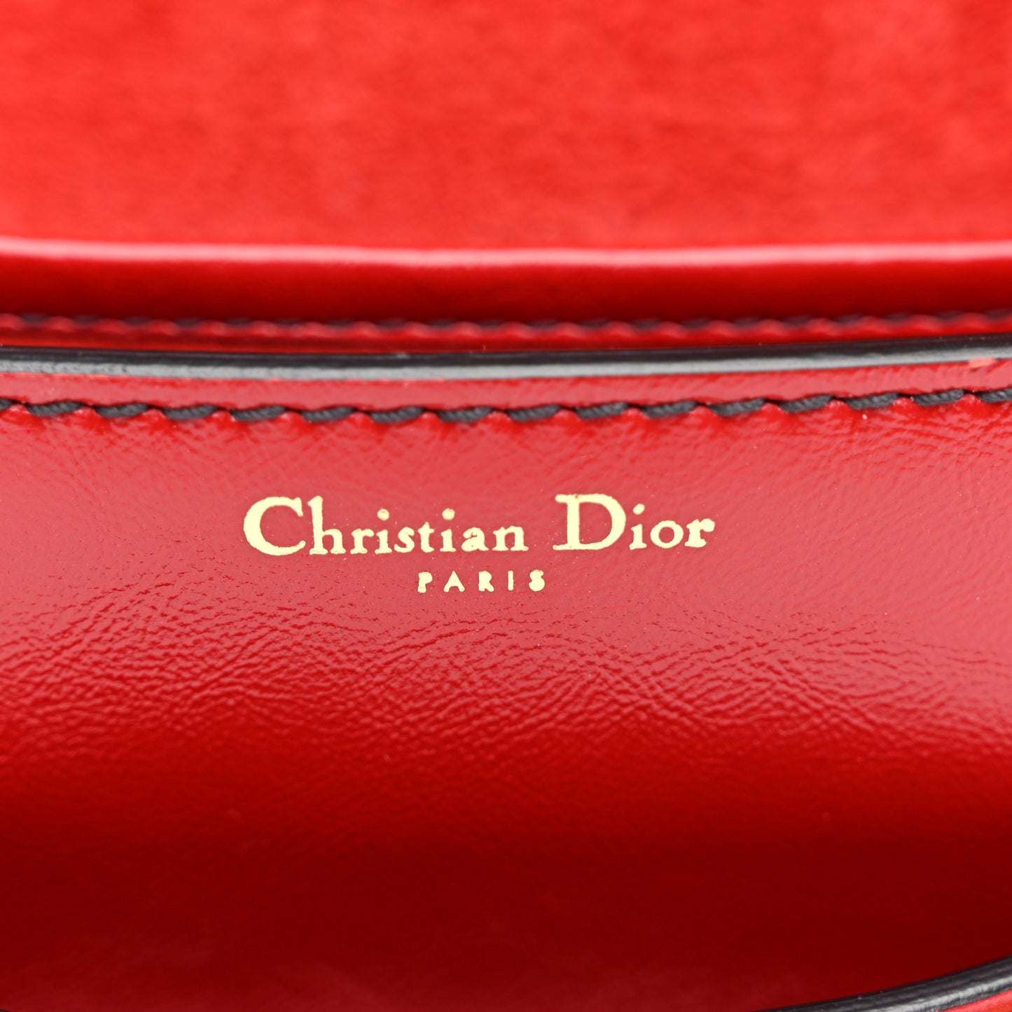 Calfskin Mini J'Adior Chain Flap Bag Spicy Red