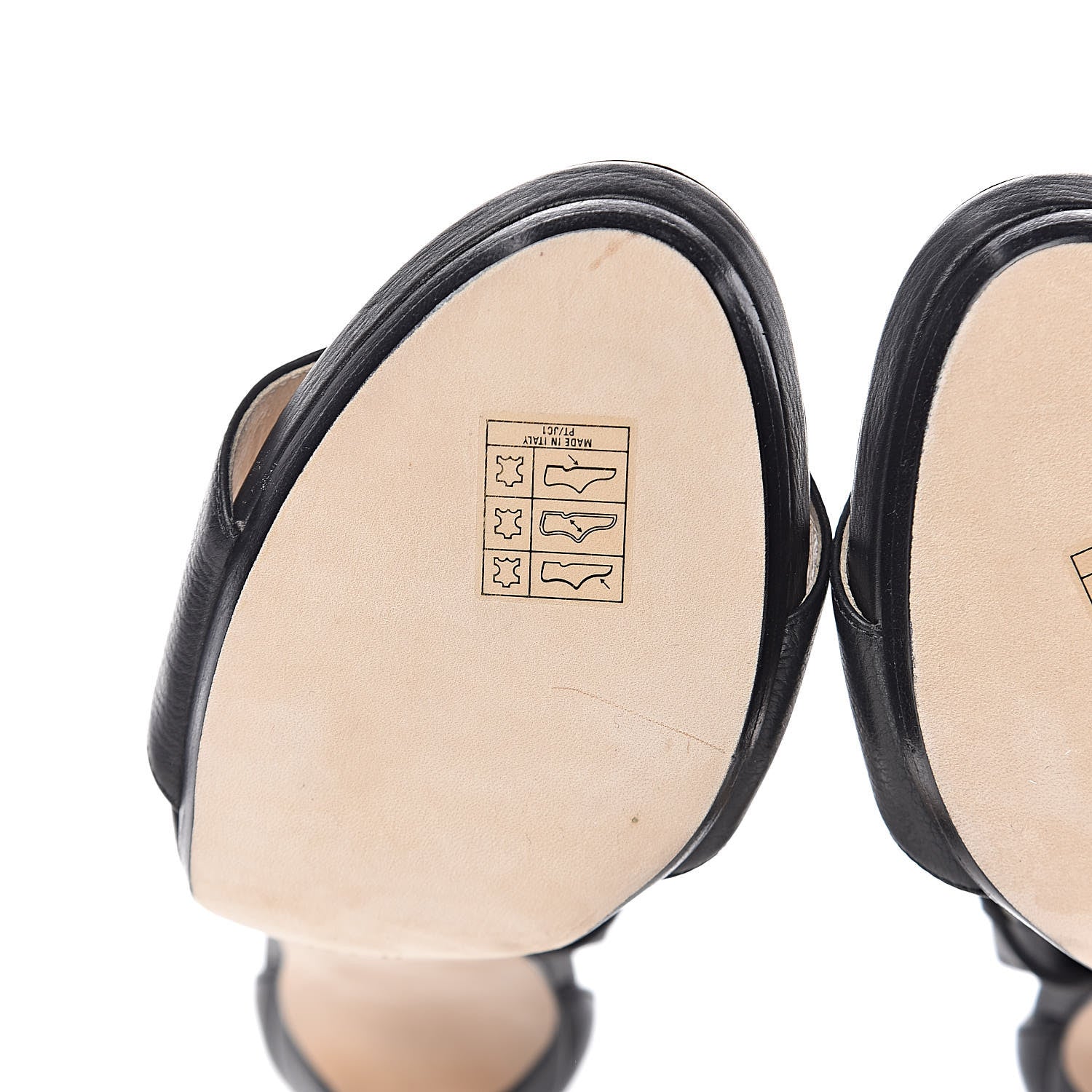 Jimmy Choo Grainy Calfskin Discus Sandals 38.5 Black 8 of 9