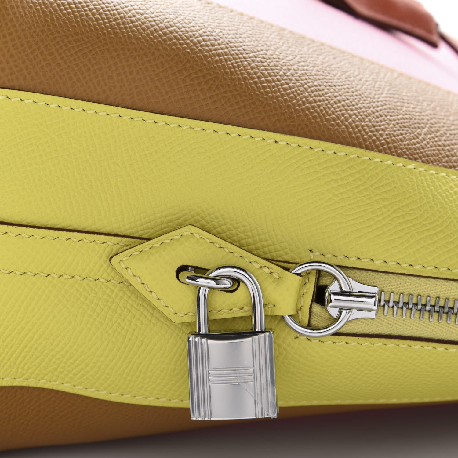 Hermes Epsom 1923 Sunrise Bolide 30 Lime Sesame Rose Confetti Terre Battue 9 of 13