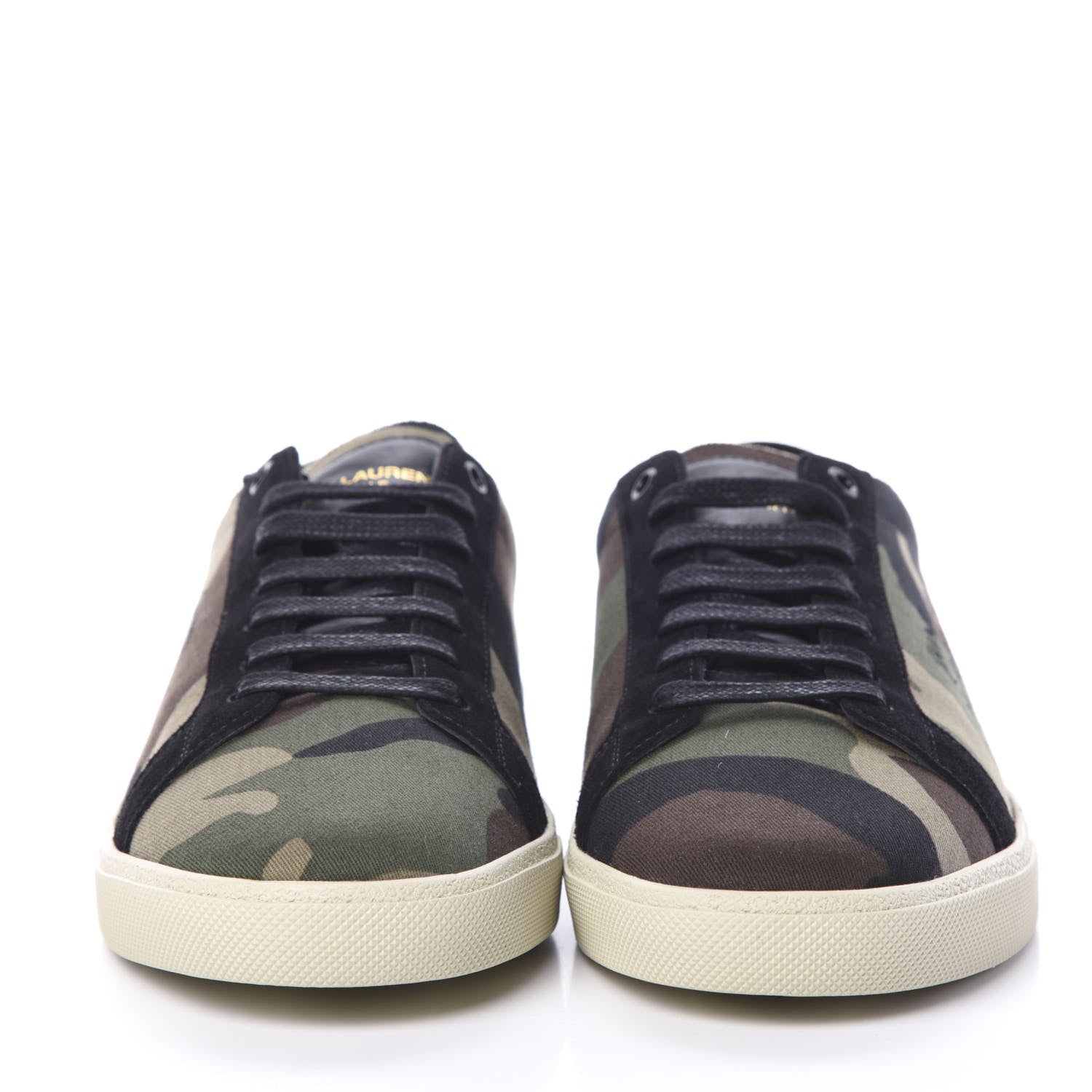Saint Laurent Canvas Camouflage Signa SL/06 Low Top Sneakers 44 Kaki 2 of 8