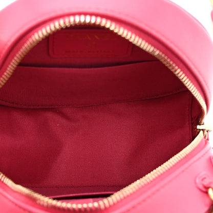 Chanel Lambskin Quilted Chanel 19 Round Clutch With Chain Pink 5 of 10
