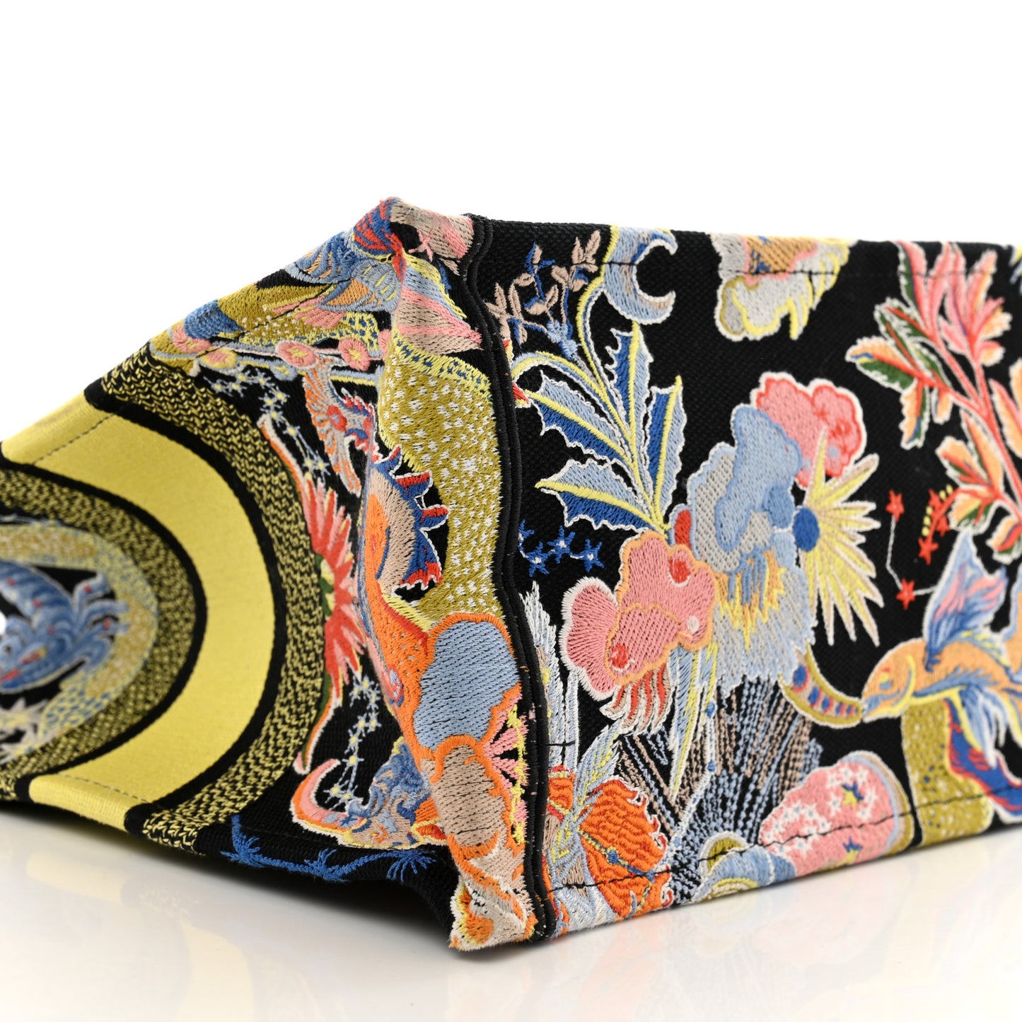 Canvas Zodiac Fantastico Embroidered Medium Book Tote Black Multicolor