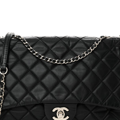 Chanel Lambskin Quilted Jumbo Chanel 3 Flap Black 8 of 13