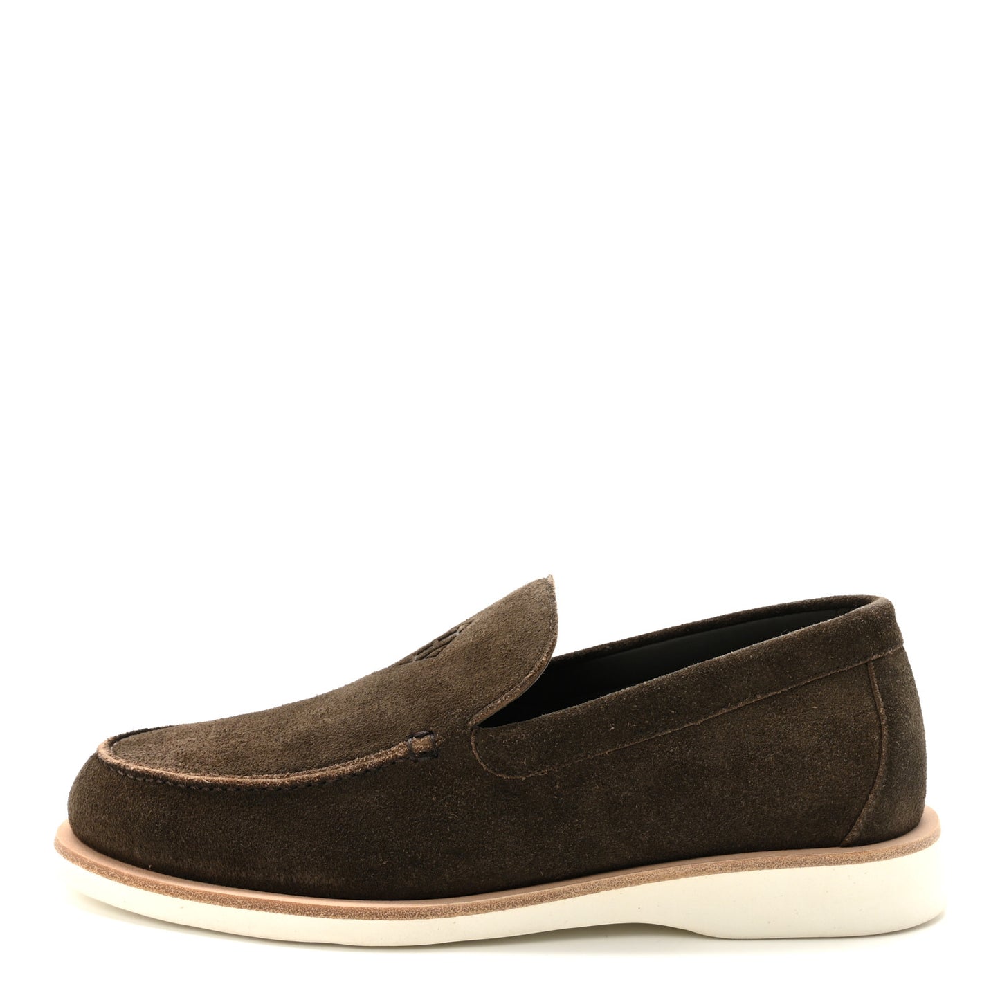 Suede Calfskin Mens Low Loafers 41.5 Ecorce