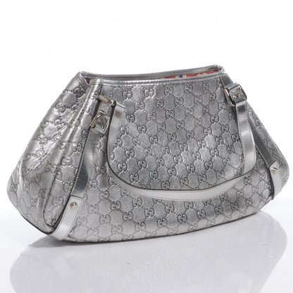 Gucci Guccissima Medium Abbey Shoulder Bag Silver 3 of 7
