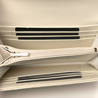 Chanel Caviar Quilted Medium Flap Wallet White 5 of 9
