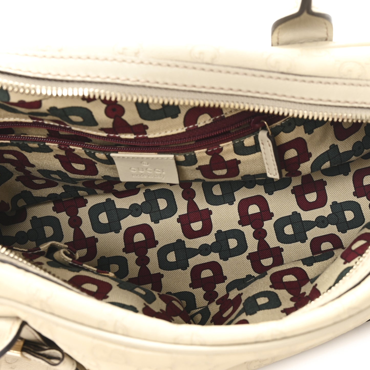 Guccissima Small Princy Satchel Off White