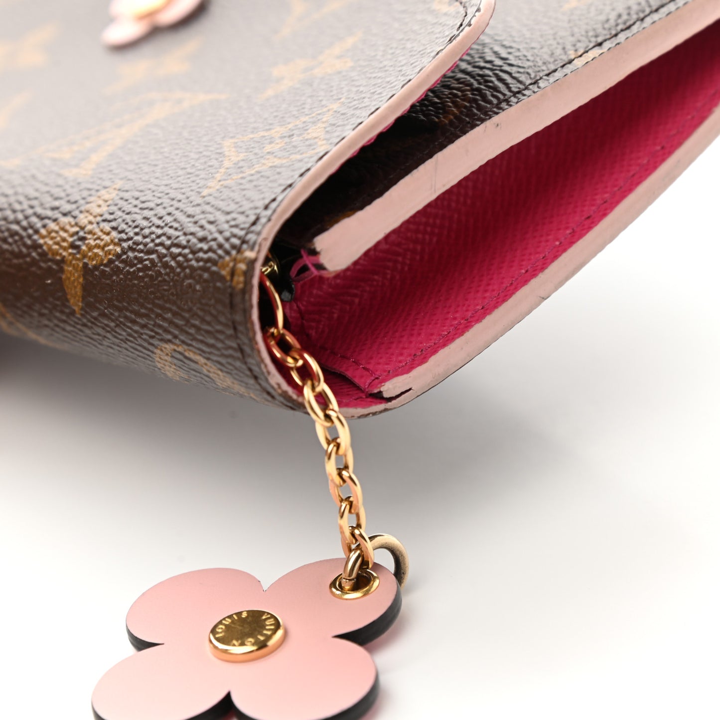Monogram Bloom Flower Emilie Wallet Fuchsia