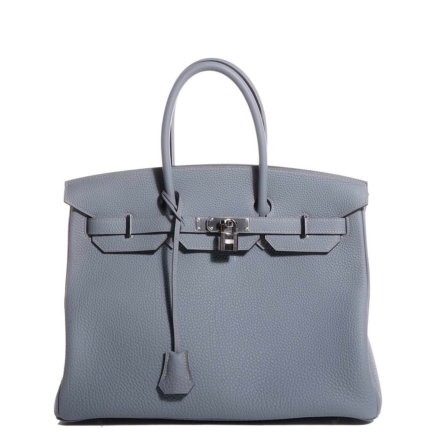 Hermes Togo Birkin 35 Bleu Lin 1 of 20