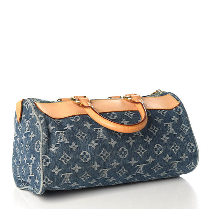 Louis Vuitton Monogram Denim Neo Speedy Blue 2 of 9