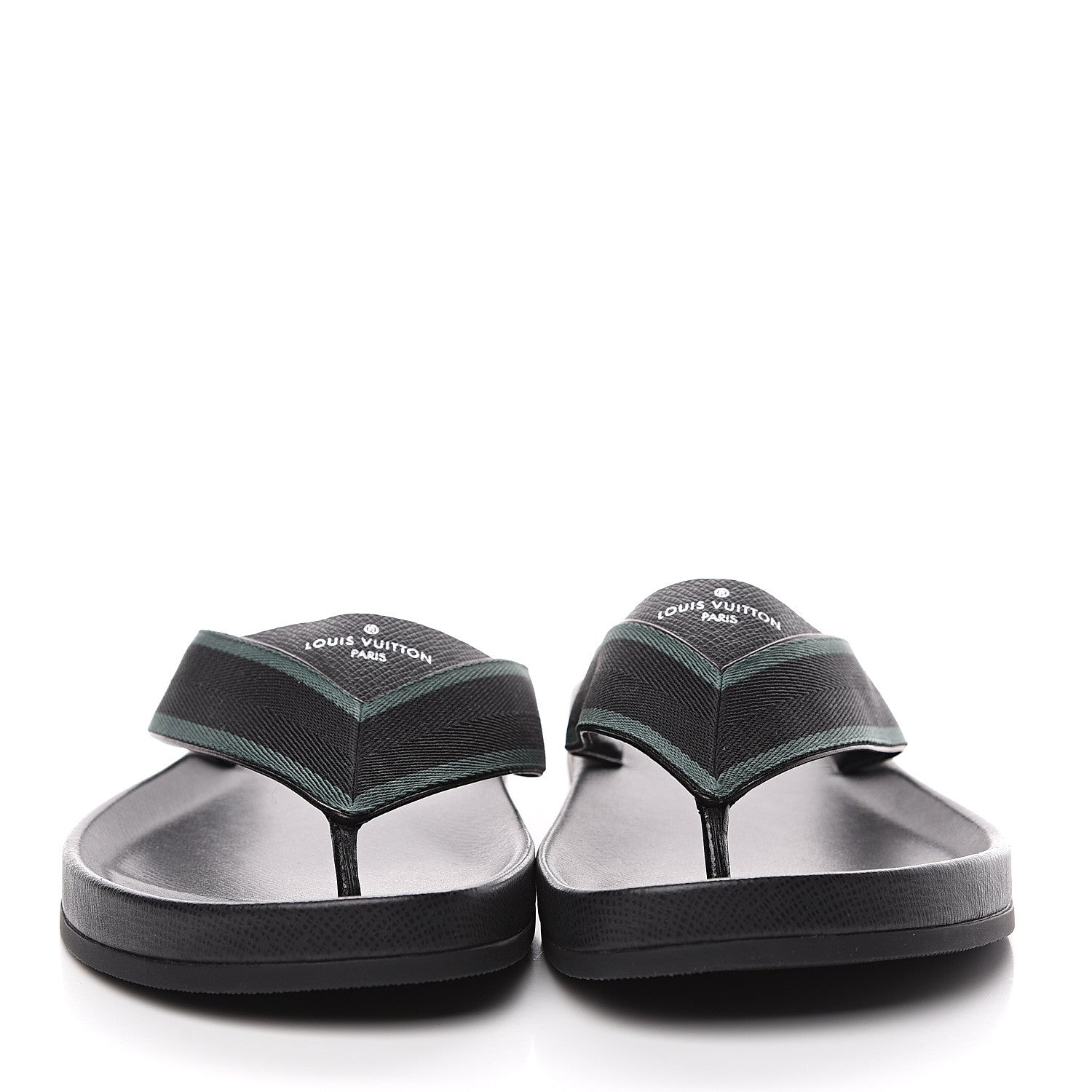 Louis Vuitton Taiga Mens Thong Sandals 10.5 Navy 2 of 8