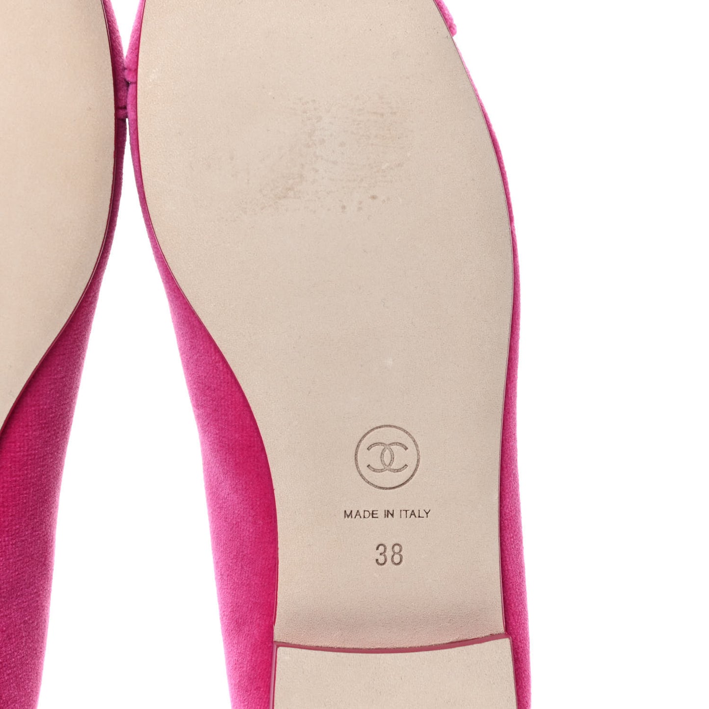 Velvet Cap Toe Ballerina Flats 38 Pink