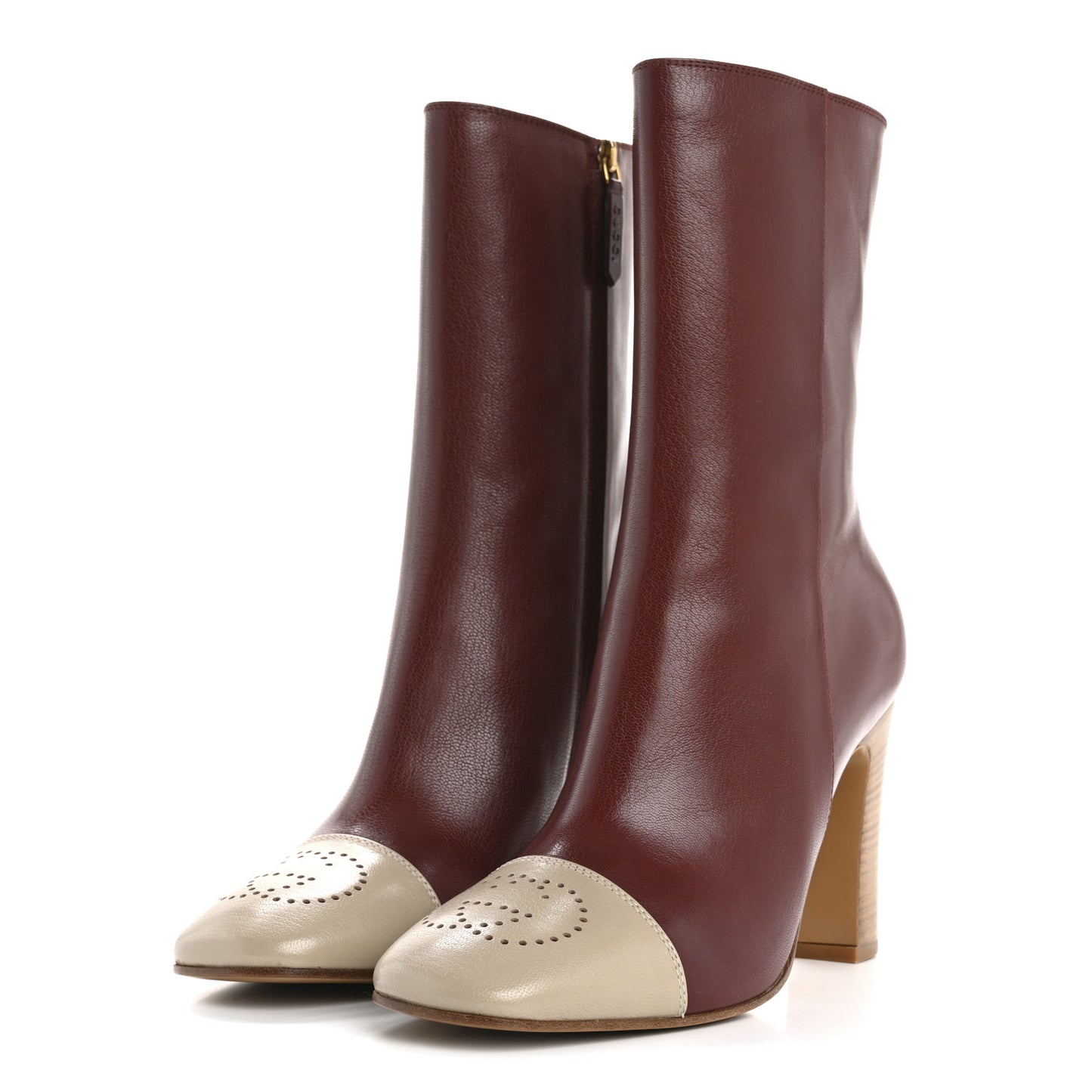 Goatskin Hills Logo Boots 40 Oatmeal Garnet