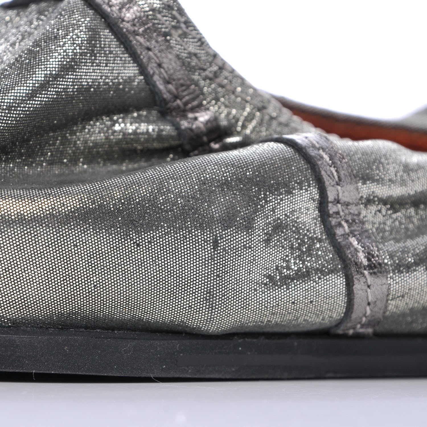 Lanvin Metallic Lambskin Elastic Ballet Flats 39 Dore Argent 12 of 13