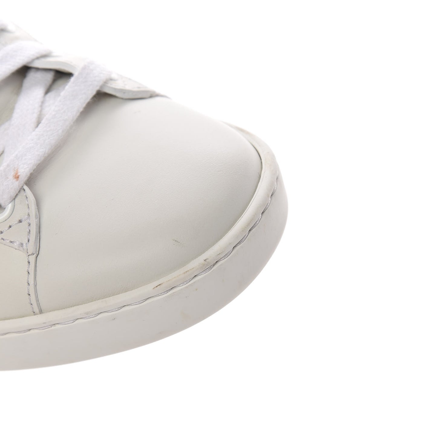 Calfskin Crocodile Web Womens Ace Sneakers 37 White Green