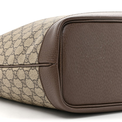 Gucci GG Supreme Monogram Textured Calfskin Medium Ophidia Shoulder Tote Bag Beige Ebony New Acero 10 of 15