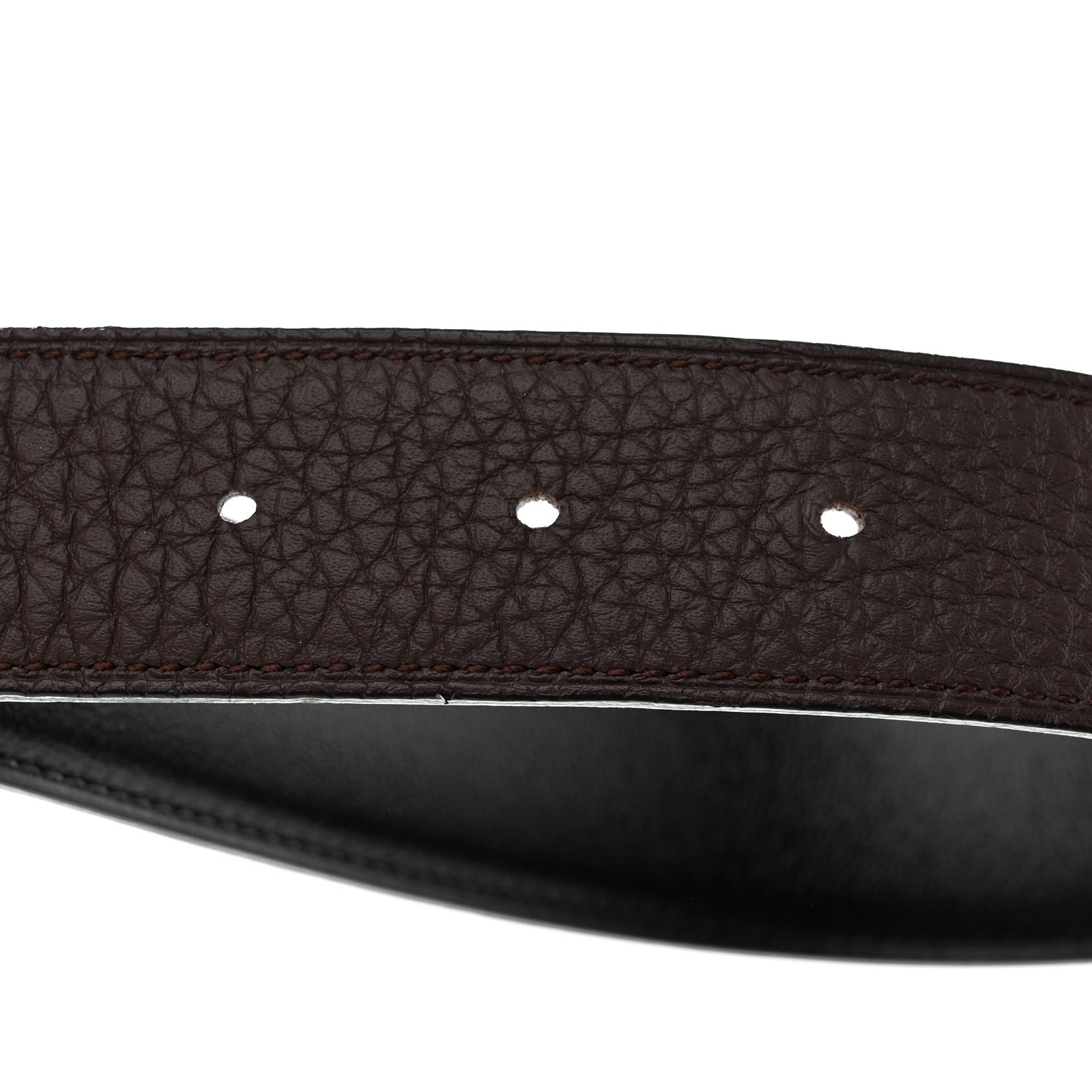 Hermes Box Togo Reversible 32mm H Belt Black Chocolate 6 of 12
