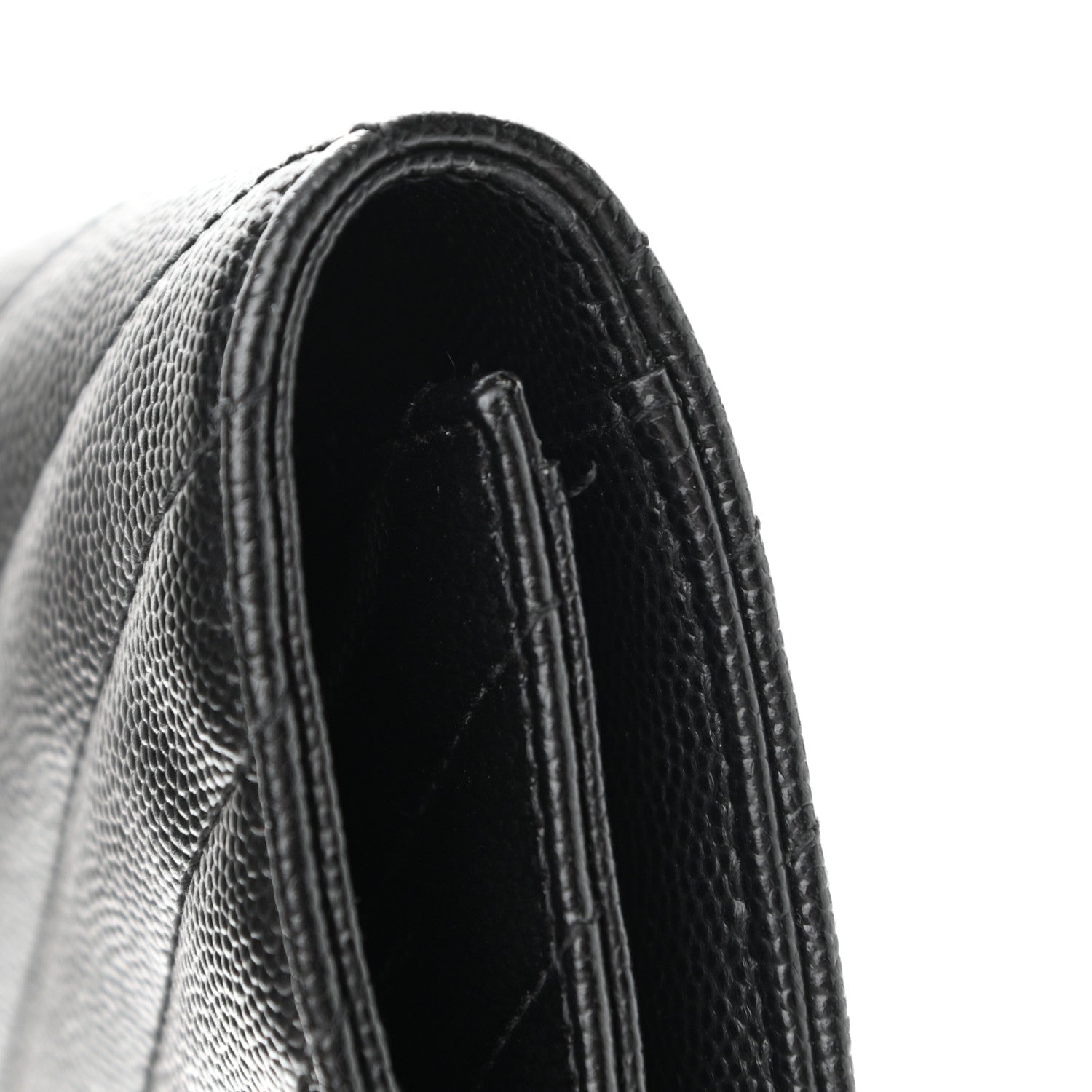 Saint Laurent Grain De Poudre Matelasse Chevron Monogram Envelope Clutch Black 11 of 15