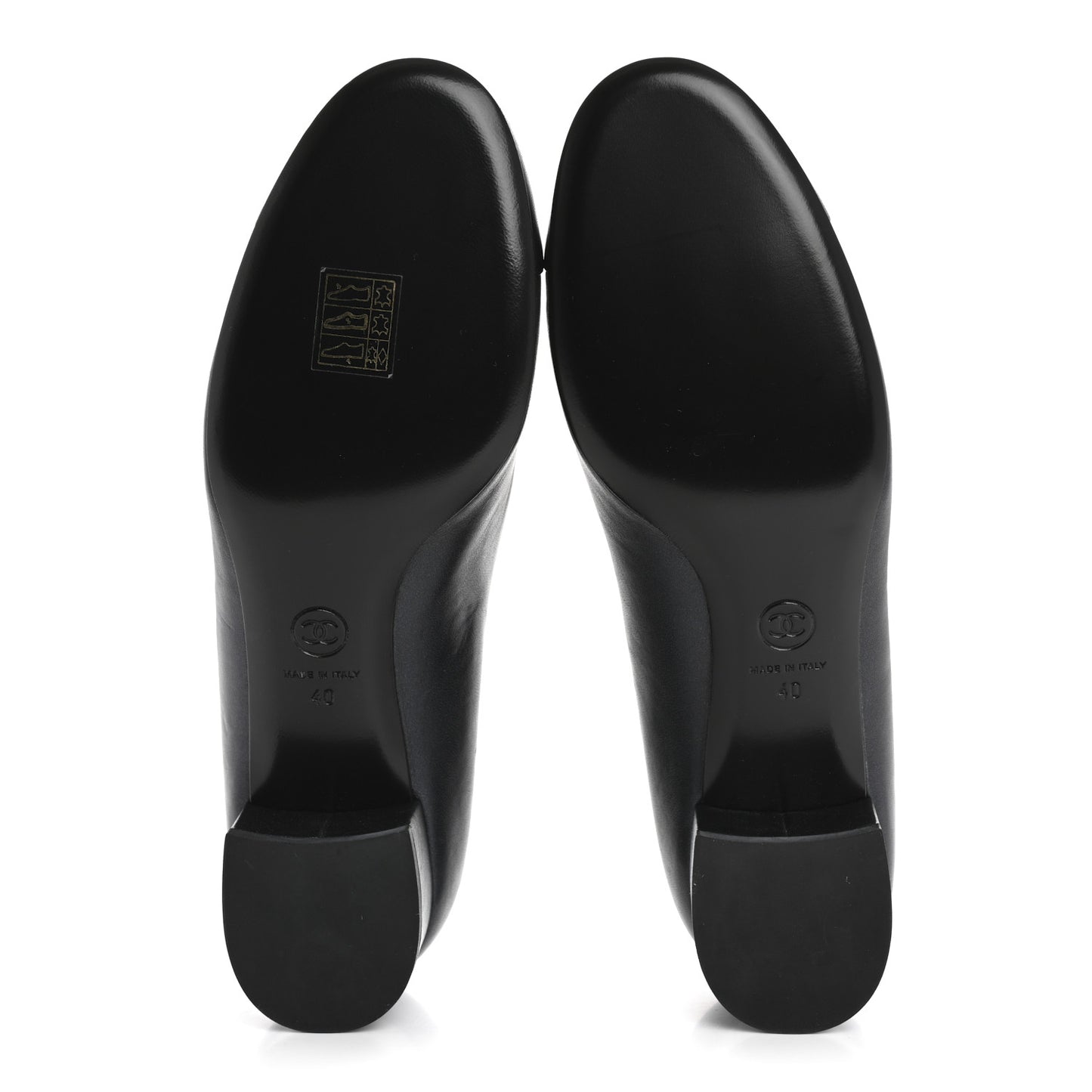 Lambskin Cap Toe CC Pumps 40 Black