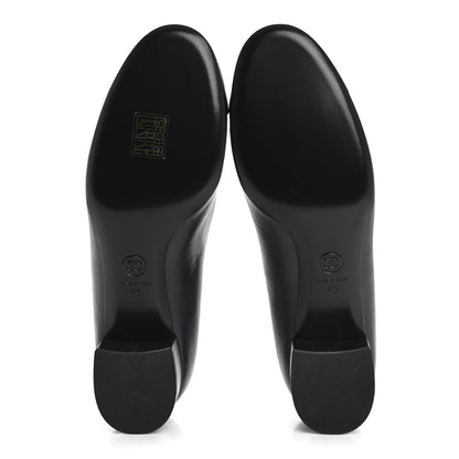 Chanel Lambskin Cap Toe CC Pumps 40 Black 6 of 9