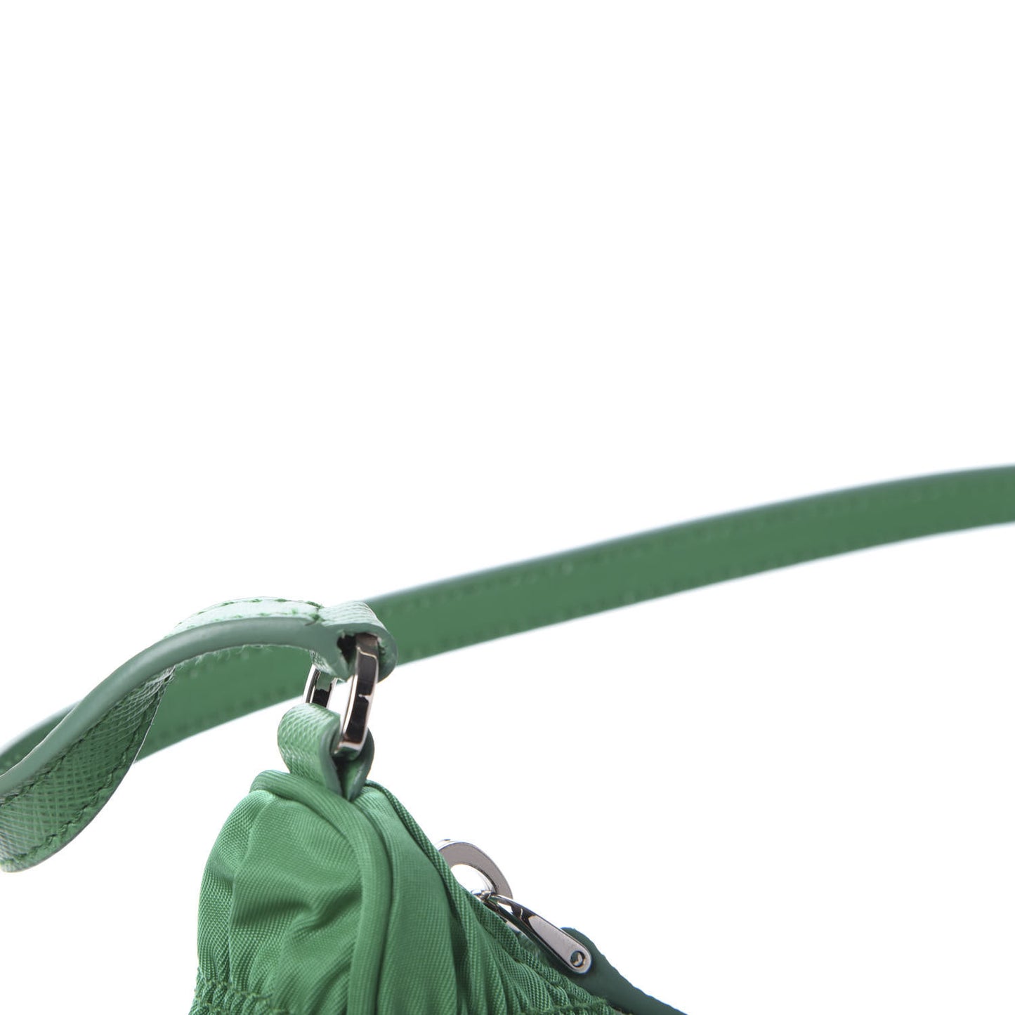 Tessuto Nylon Gaufre Shoulder Bag Menta