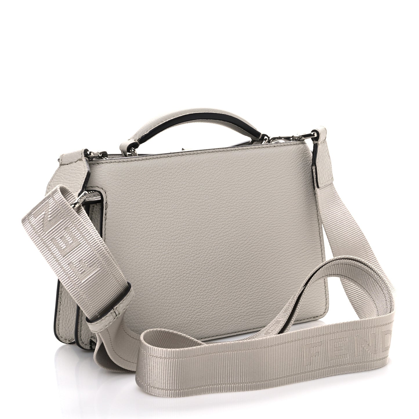 Cuoio Romano Vitello Cover Bi-Color Peekaboo I See U X Cross Satchel Ghiaia Oliva