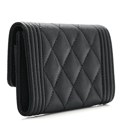 Chanel Caviar Quilted Boy Flap Card Holder Black 3 of 7