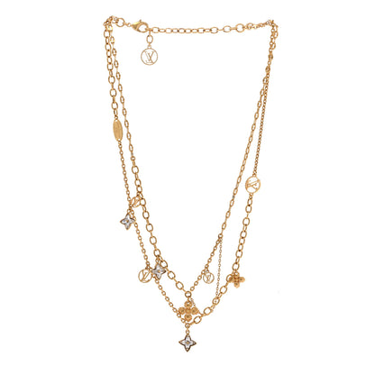 Louis Vuitton Metal Blooming Strass Necklace Gold 3 of 7