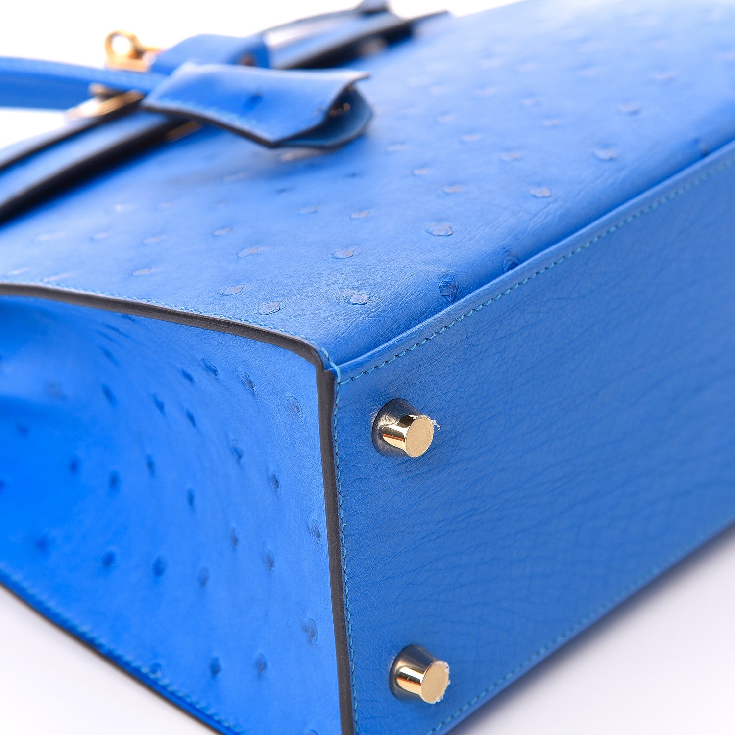 Hermes Ostrich Kelly Sellier 25 Bleuet 38 of 40